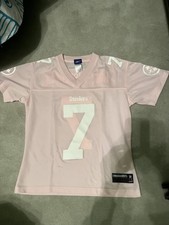 AuthenticReebok Vintage Pittsburgh Steelers PinkRoethlisberger Ladies Jersey - S