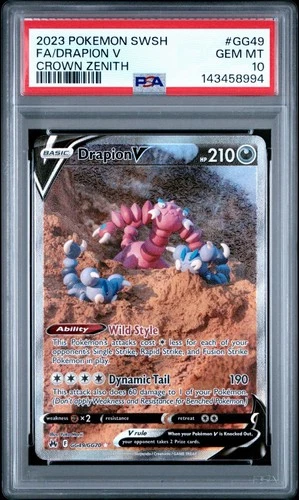 Pokemon Crown Zenith Drapion V GG49 PSA 10