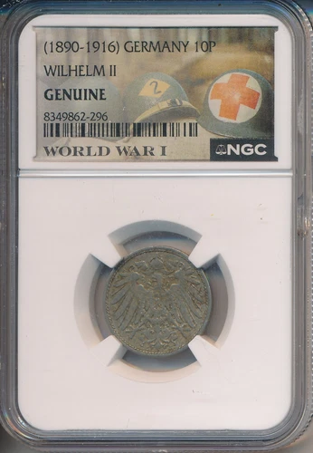 GERMANY (1890 - 1916) 10 PFENNIG COIN **NGC CERTIFIED GENUINE** FREE SHIP!!