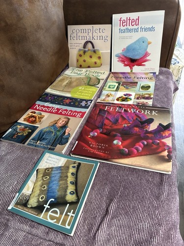 LOT: 7 Needling Felting Craft Books Showing Sweet Projects / & Instructions.