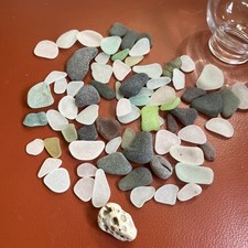 Natural Seaglass InCork Top Bottle Personally Found Ft, Bragg CA.Several Beaches