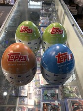 Lot of (4) 2025-26 Topps Champions League Soccer Easter Egg Tin 59 Cards SEALED!