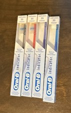 Lot Of 4 Vintage 1996 Oral B Indicator 35 Soft Straight Toothbrush NOS