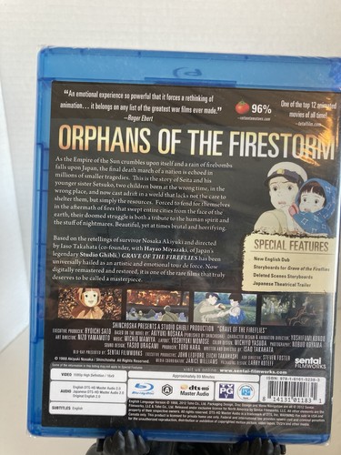 Grave of the Fireflies (Blu-ray) New Sealed Rare. OOP Anime - Picture 2 of 4