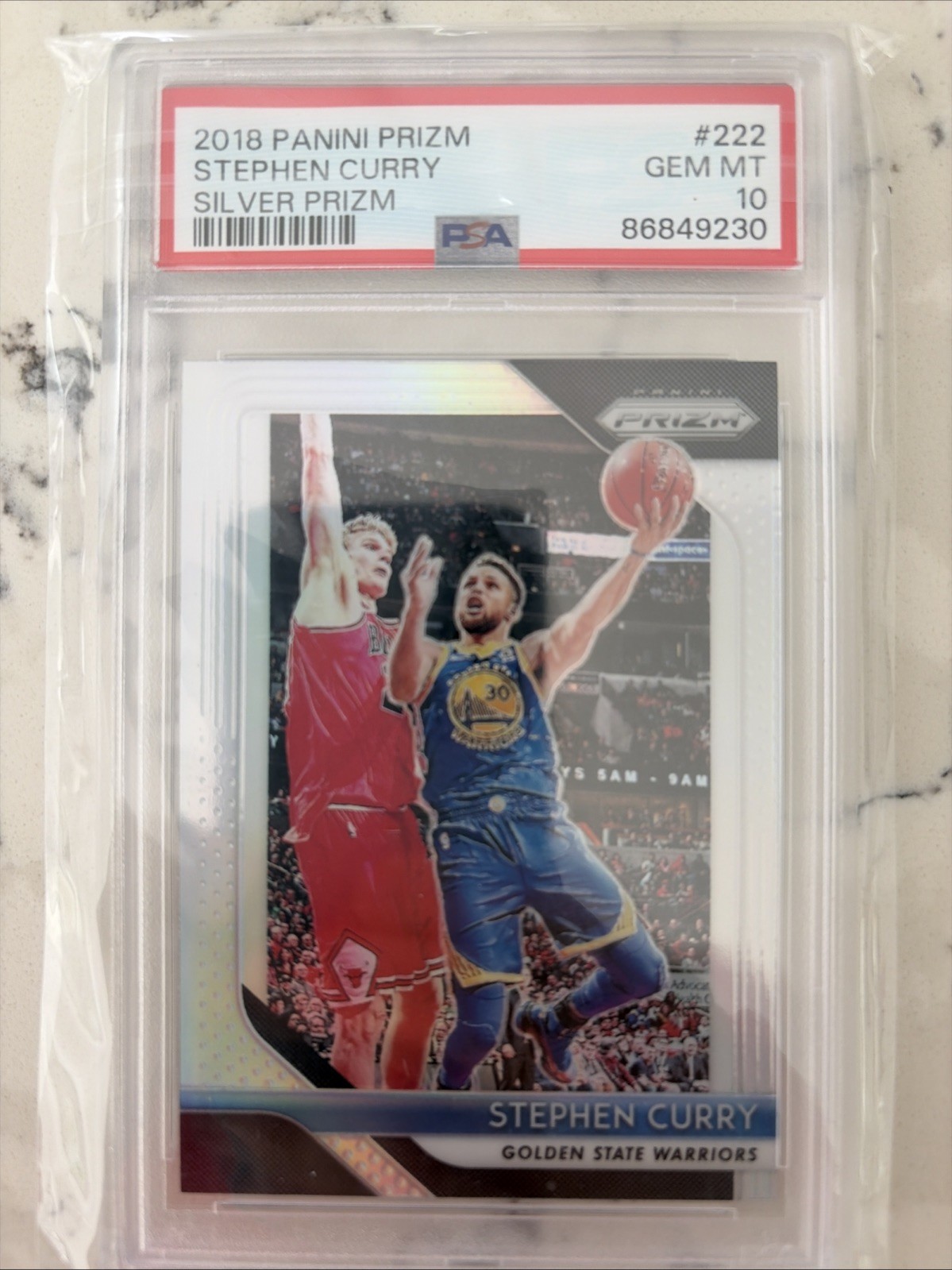 2018-19 Panini Prizm Stephen Curry #222 Silver PSA 10