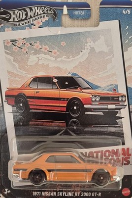 Hot Wheels National Icons Silver Serie Auto/car 1971 Nissan Skyline HT 2000  4/5