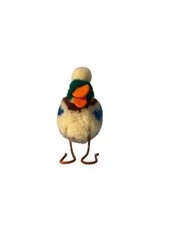 Vintage Steiff Woolen Drake Mallard Duck pom pom w/ metal legs