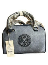 CXL Christian Lacroix Jasper Barrel Satchel Crossbody Denim Blue NWT NEW MSRP 98