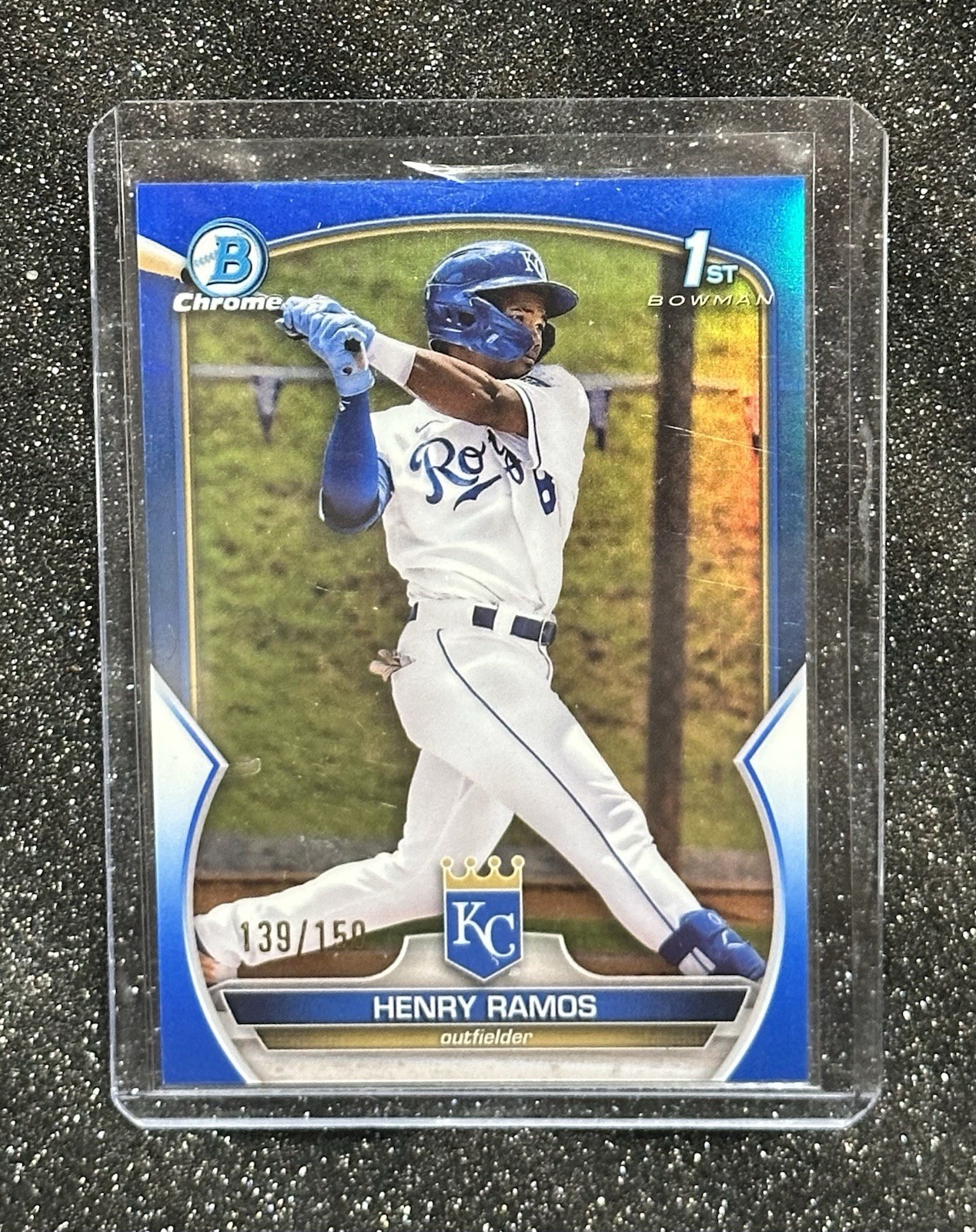 2023 Bowman - Chrome Prospects Henry Ramos #BCP-96 Blue Refractor /150 (RC)