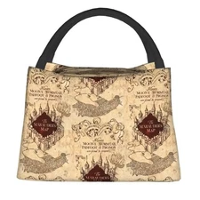 Harry Potter Marauder's Map Insulated Lunch Bag Hogwarts Mischief Managed NEW