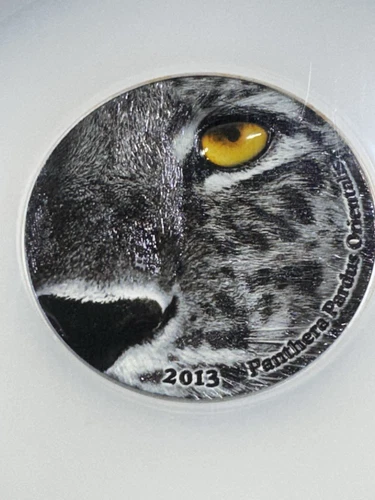 2013 Congo 2000 Francs Nature's Eyes Amur Leopard Graded PR 69 Matte by NGC