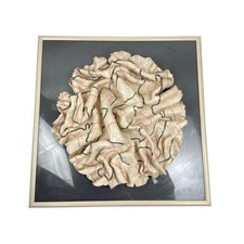 Modern Abstract Ceramic Relief Sculpture Fold...
