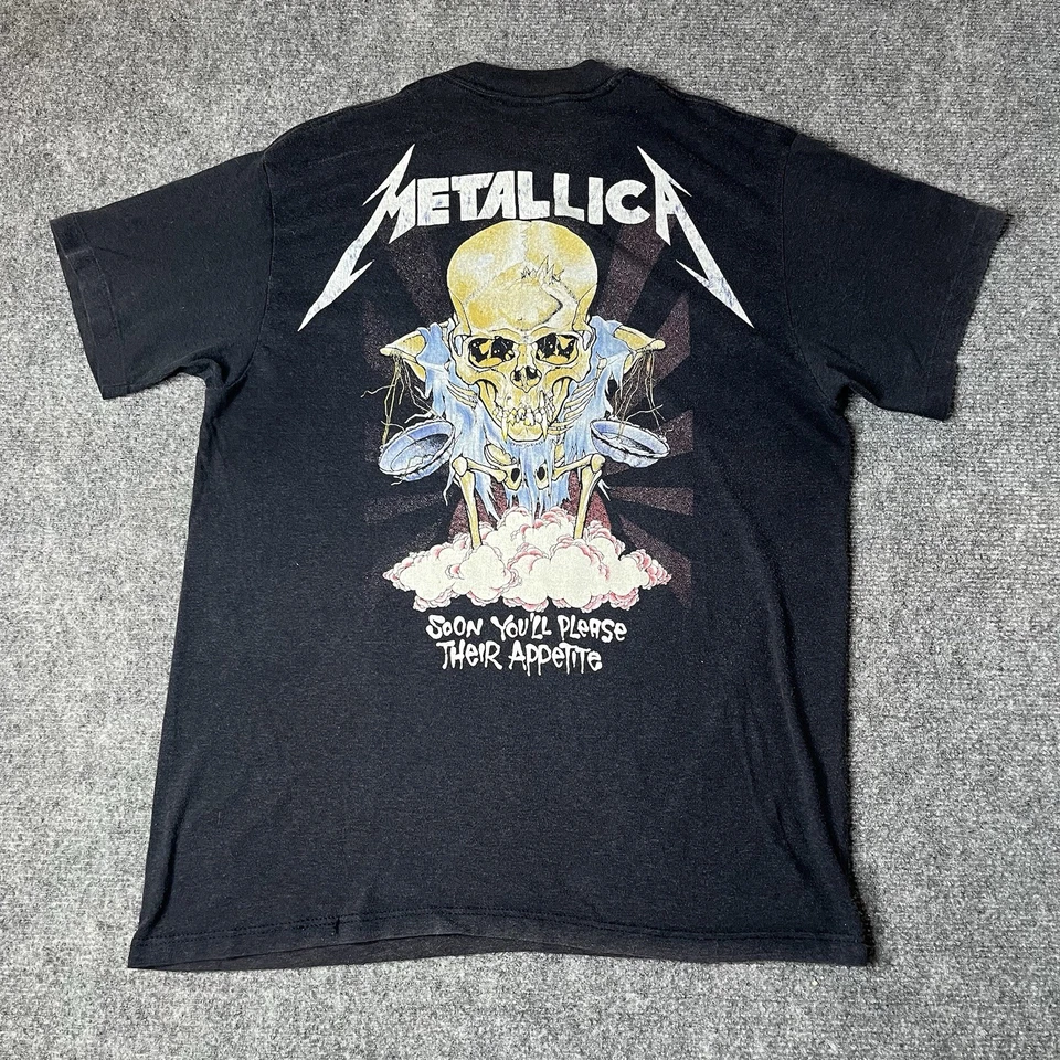 Vtg 1989 Metallica their Money Tips Her Scales Again T-shirt Men M Tour Band Tee - Image 2 of 4