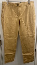 WILDFANG The Essential Trouser Pants Womens 12 Camel Tan Cuff Taper Mid Rise NWT