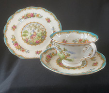 Royal Albert  Vintage CHELSEA BIRD Trio Cup saucer plate VGC