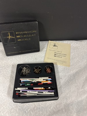 Vintage  Prentice Hall 1965 Framework Molecular Models Kit Chemistry Science