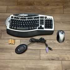 Microsoft Wireless Ergonomic Comfort Keyboard 1027 w/ Optical Mouse and Receiver