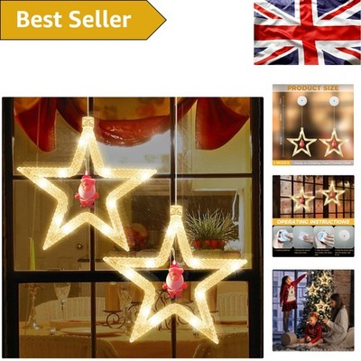 Warmweißer 2 Stück Weihnachtsstern Lichtervorhang - Perfekt für festliche Feiern