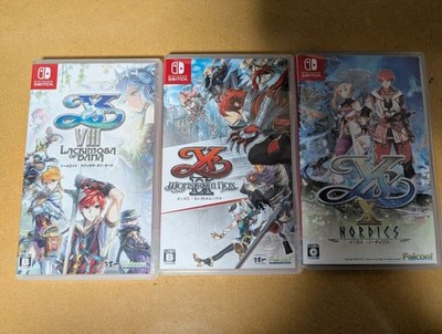 Lot 3 Ys 8 9 10 DANA NOX NORDICS set Nintendo Switch NDS Japan Tested