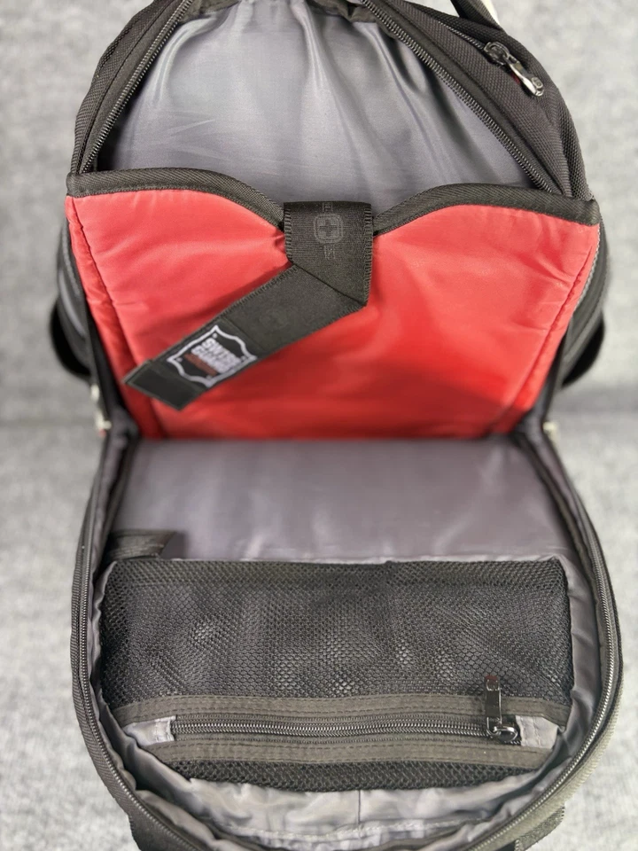 Mochila Wenger Negra Gris Amortiguador Acolchada Laptop Tecnología Viaje Bolso Escolar Foto 4 de 4