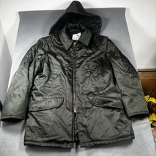 Vintage Golden Fleece Jacket Mens 46 Green Hooded Quilted Parka Titan Cloth USA