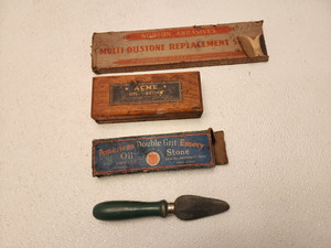 4 Vintage -Antique - Sharpening Stones
