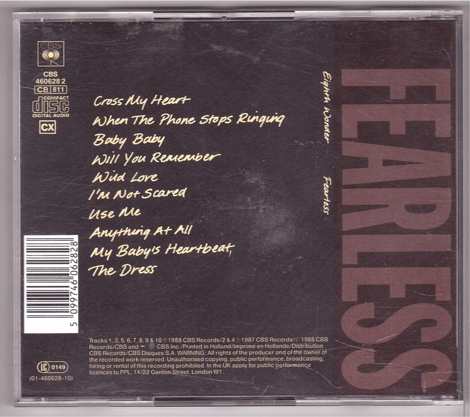 Eighth Wonder - Fearless (CD 1988) - Bild 2 von 3