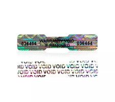 Hologramm Aufkleber 50 x 10 mm mit Lfd Nr. 3D Knochenform Sicherheitssiegel