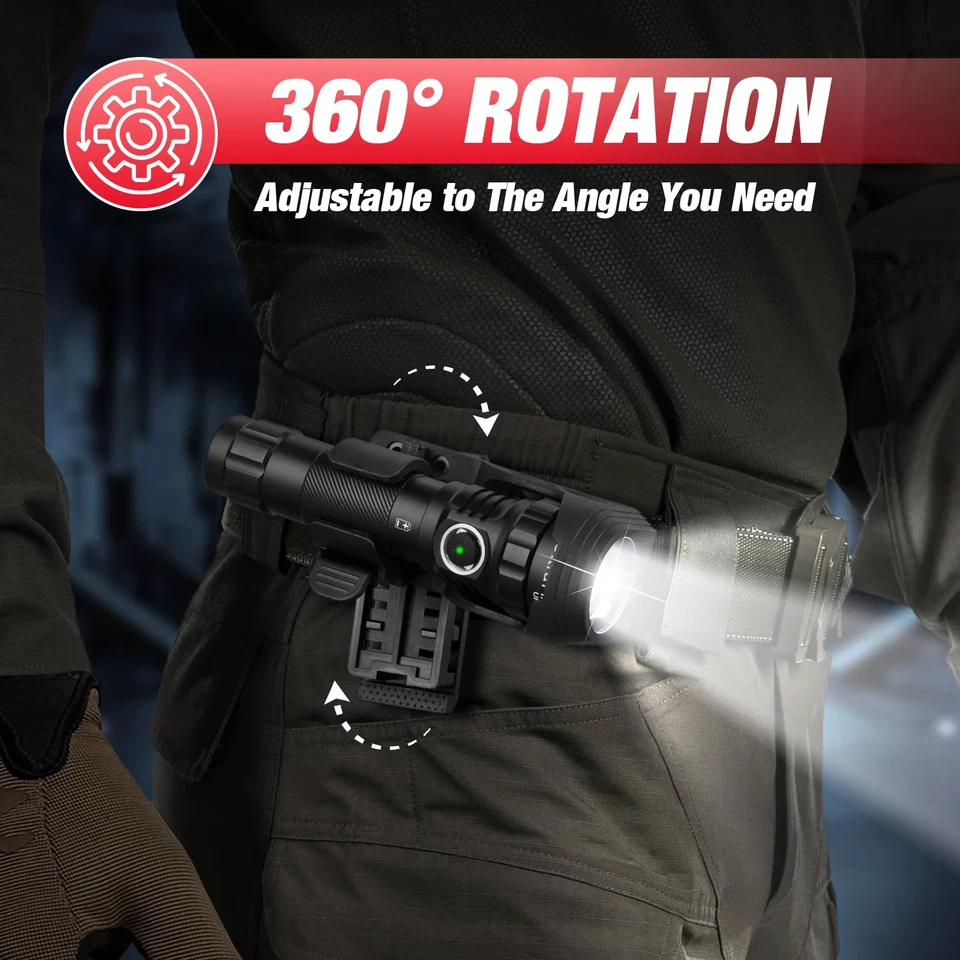 UltraFire UF3 Tactical Flashlight 1200LM 3 Modes USB-C Rechargeable 21700 - image 4 of 4