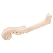 Unfinished Violin Neck Scroll Blanks, 4/4 Size Maple Violin Headstock Pegbox