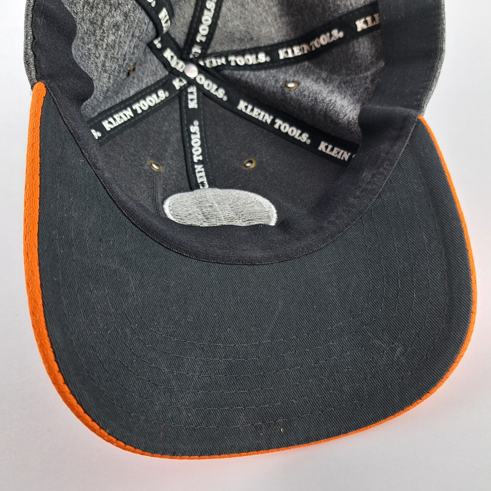 Klein Tools Hat Adjustable StrapBack Gray Orange … - image 9