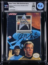 WILLIAM SHATNER SIGNED STAR TREK 25TH ANNIVERSARY NES NINTENDO WATA 9.6 A+ Seal