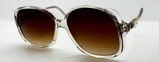 Vintage Diplomat Rita Translucent Oval Sunglasses W/ NEW LENSES Hong Kong