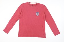 Next Herren T-Shirt rot Baumwolle England Langarm M