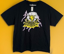 Howl + Hide Fab Tee Black Graphic T-Shirt Mens XL Eagle Lightning Made In USA