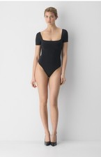 Aritzia Classic Contour manner square neck bodysuit