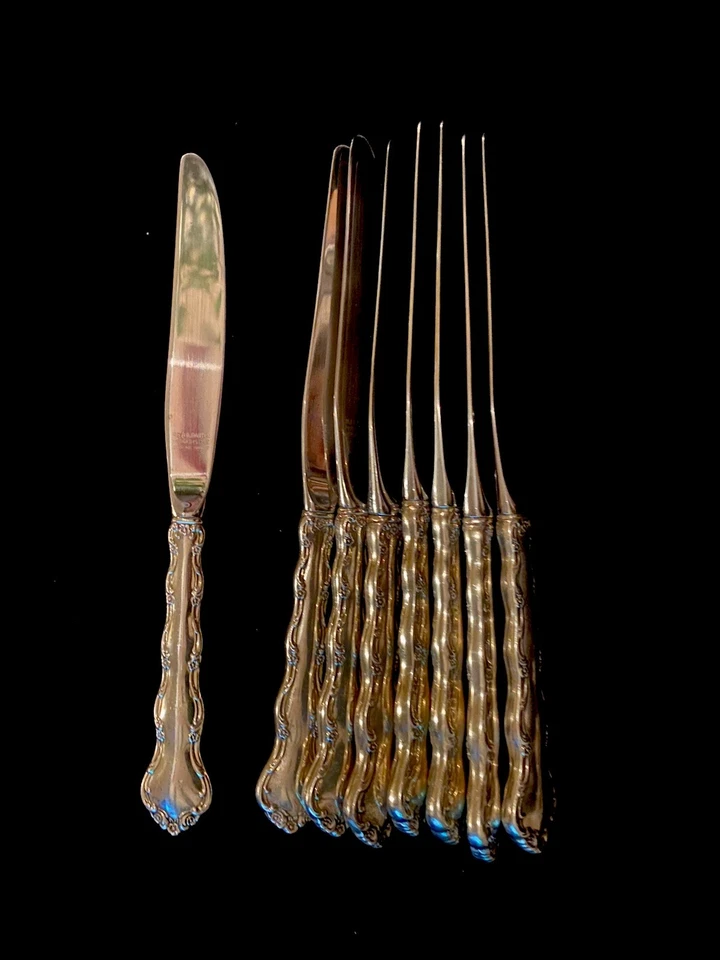 Reed & Barton Tara plata de ley 8:4 piezas ajustes usados y queridos. Sin caja Foto 2 de 4