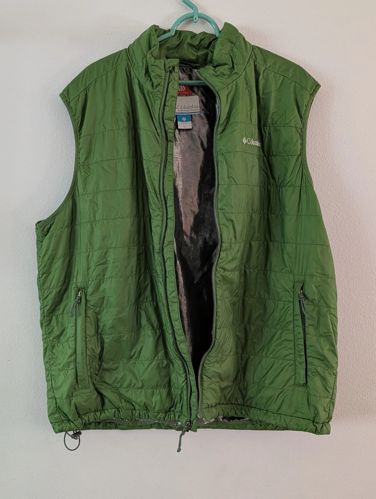 Columbia Omni-Heat Puffer Vest Men’s XL Green Full Zip Lightweight Outdoor
Opens in a new window or