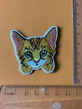Cat Kids - Embroidered Iron On Badge - Size See Pic