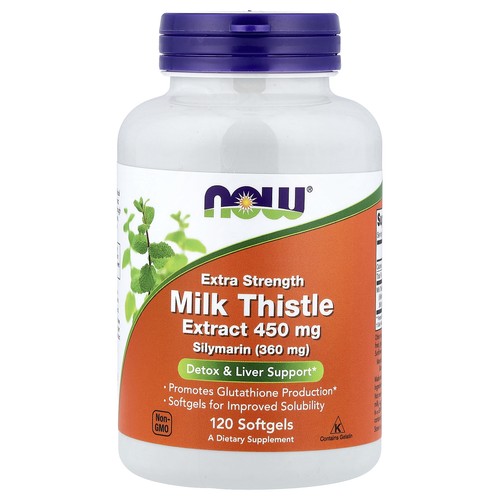 Now Foods Silymarin Extra Strength 120 Softgels GMP Quality Assured