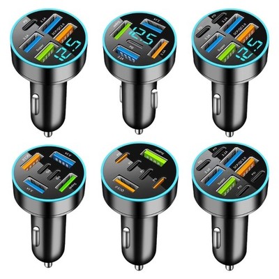Multifunction Car Charger Fast Charging Adapter QC3.0 Car Charging Solution 66W