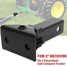 Steel Sleeve Hitch Adapter for 2" Receiver Fit 3 Point Hitch Sub-Compact Tractor