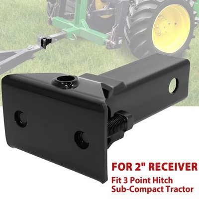 Steel Sleeve Hitch Adapter for 2'' Receiver Fit 3 Point Hitch Sub-Compact Tractor