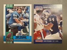 Chris Spielman | Topps 1990 #353 & Pro Set 1990#419 | Lions | Bills | Ohio State