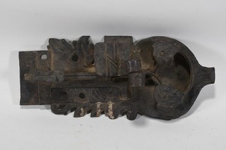 C72B08 Barock Eisen Kastenriegel Schloss geschmiedet 17./18.Jh