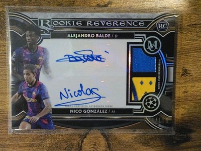 Nico Gonzalez/Alejandro Balde Dual Auto Relic 74/150 RC 21-22 Topps Museum UCL