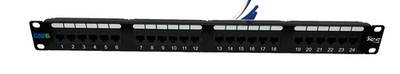 ICC CAT-6 24-Port Patch Panel, ICMPP02460 1-RMS, Pre Owned