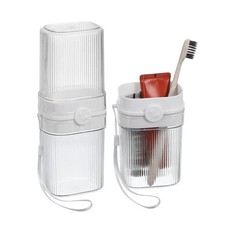 Travel Toothbrush Case Travel Toothbrush Holder with Cover White