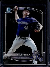 2025 Bowman Draft Brody Brecht Chrome Black Refractor #/10 Rockies
