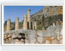 Postcard Temple of Apollo at Delphi in Greece